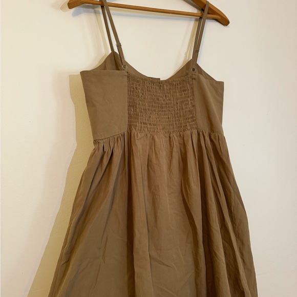 Army Green Cotton Dress - M - Picture 4 of 7